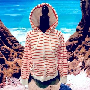 Cocoa Authentic‎ Vintage Orange and White Hoodie Sweatshirt Women's Extra Large